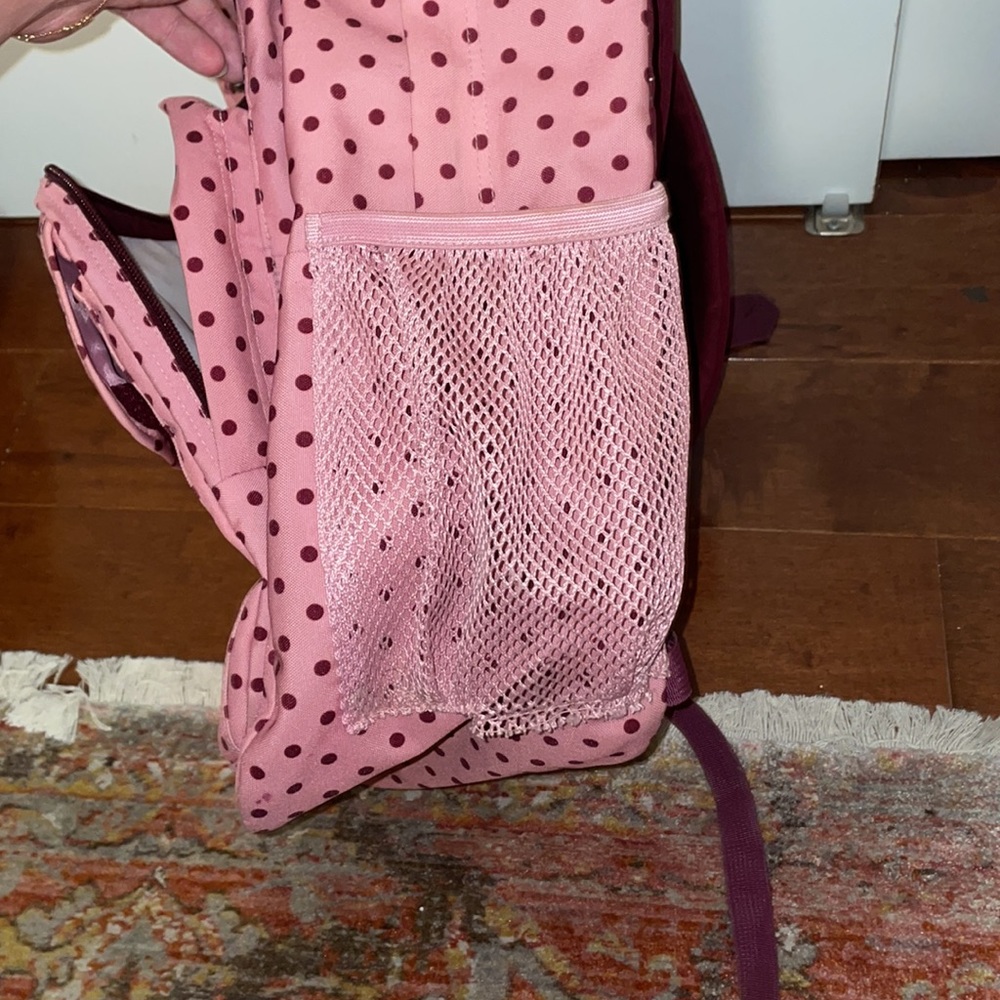 Jansport Pink Polka Dot School Backpack W Laptop Zipp… Gem